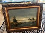 19 eeuws olieverf landschap schilderij, Ophalen of Verzenden