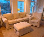 IKEA EKTORP Bank, Fauteuil & Hocker + Extra Hoezen, Ophalen, Gebruikt, Stof