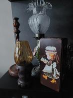 retro Lamp, kaarslamp , + sarah Kay blik, Verzamelen, Ophalen of Verzenden, Huis en Inrichting