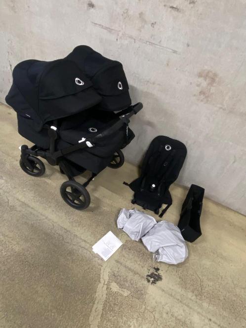 Bugaboo donkey 5 duo all black, Kinderen en Baby's, Kinderwagens en Combinaties, Zo goed als nieuw, Combiwagen, Bugaboo, Duowagen