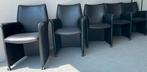 5 Leolux Tamarinde club fauteuil/eetkamerstoel, Huis en Inrichting, Stoelen, Ophalen, Zwart, Leer, Zo goed als nieuw