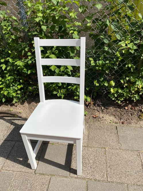 Ikea Nordviken eetkamerstoel wit hout - ZGAN!, Huis en Inrichting, Stoelen, Zo goed als nieuw, Eén, Hout, Wit, Ophalen