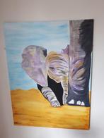 Modern doek  Olifant /  Acrylverf, Ophalen of Verzenden