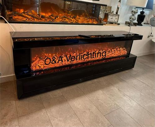 Tv meubel met elektrische sfeerhaard in 3 kleuren verkrijg…, Huis en Inrichting, Haarden, Nieuw, Elektrische haard, Ophalen of Verzenden