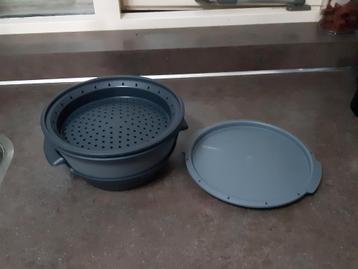 Tupperware micro gourmet stomen zwart/grijs nieuwstaat beschikbaar voor biedingen