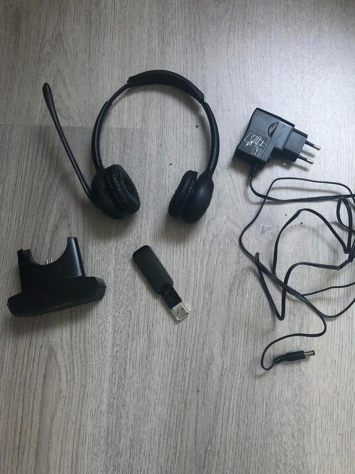 Planteonics draadloze headset telefonie, Computers en Software, Headsets, Zo goed als nieuw, Over-ear, Draadloos, Ophalen of Verzenden