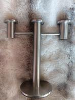 Zack 3-armige Kandelaar RVS, 25 tot 50 cm, Ophalen of Verzenden, Zo goed als nieuw, Metaal