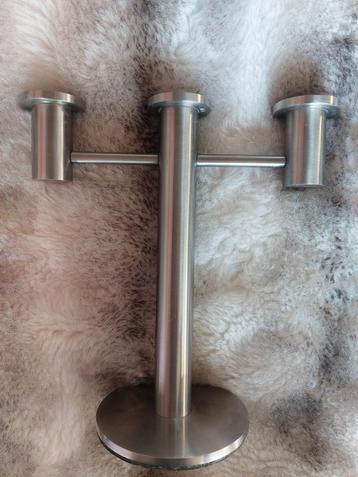 Zack 3-armige Kandelaar RVS beschikbaar voor biedingen