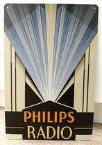 PHILIPS Radio Deco Reclame Metalen wandbord plaat, Verzenden