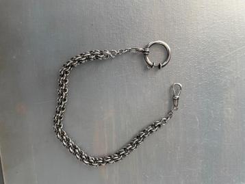 ZILVEREN HORLOGEKETTING 27 CM - WD 014 beschikbaar voor biedingen