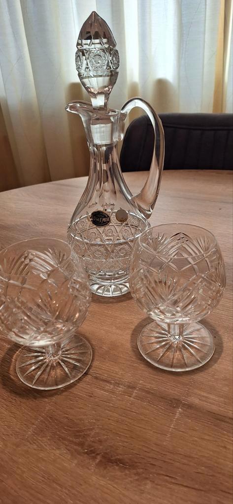 Bohemia Kristal Set - Karaff en Glazen, Antiek en Kunst, Antiek | Glas en Kristal, Ophalen of Verzenden
