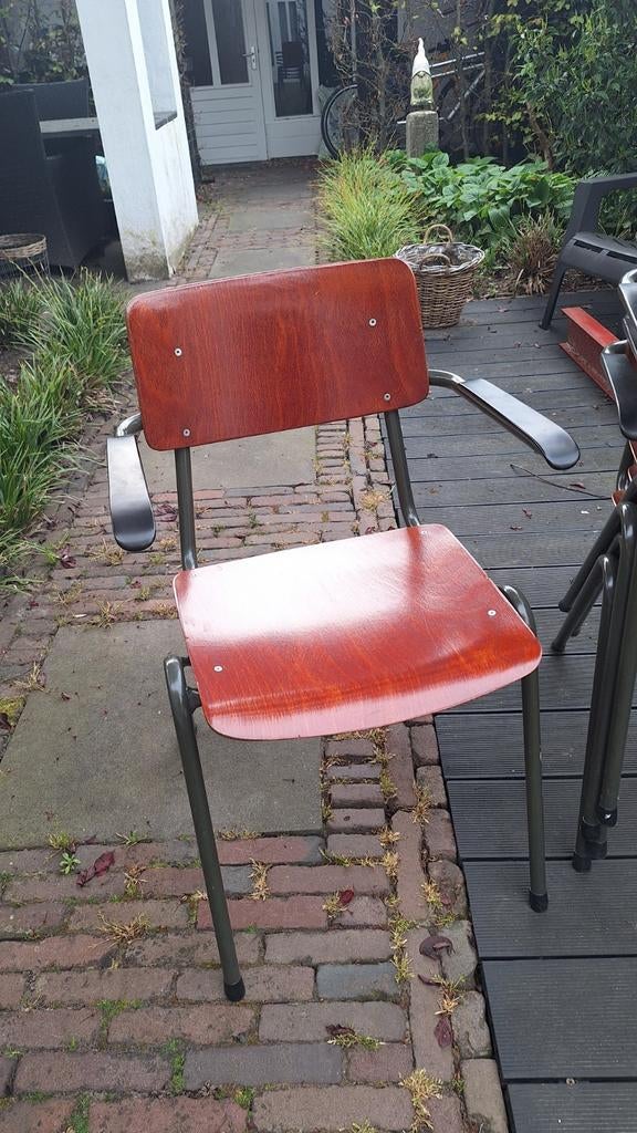 6 vintage stoelen met armleuning, Huis en Inrichting, Stoelen, Ophalen