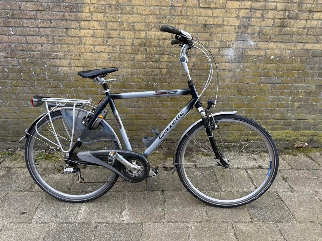 Nette gazelle medeo alu -lite herenfiets 28” 57 cm 24 v, Ophalen, 28 inch, Gebruikt, Vering