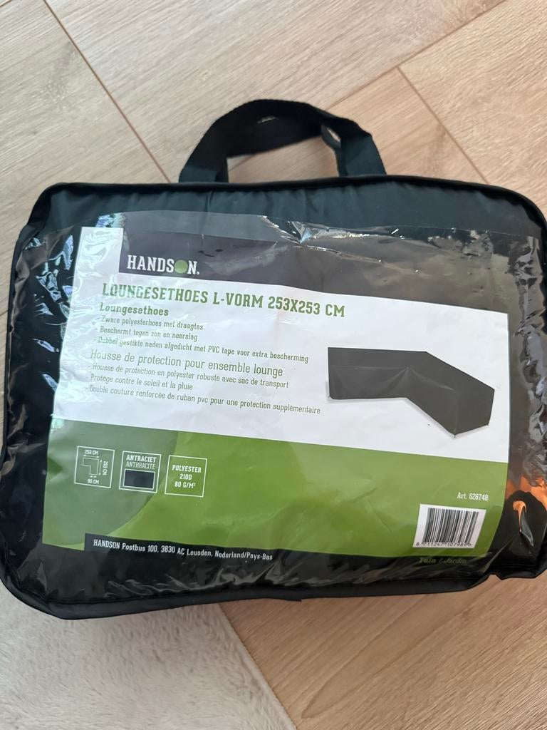 Loungeset hoes L-vorm 253x253cm, Tuin en Terras, Ophalen of Verzenden, Zo goed als nieuw