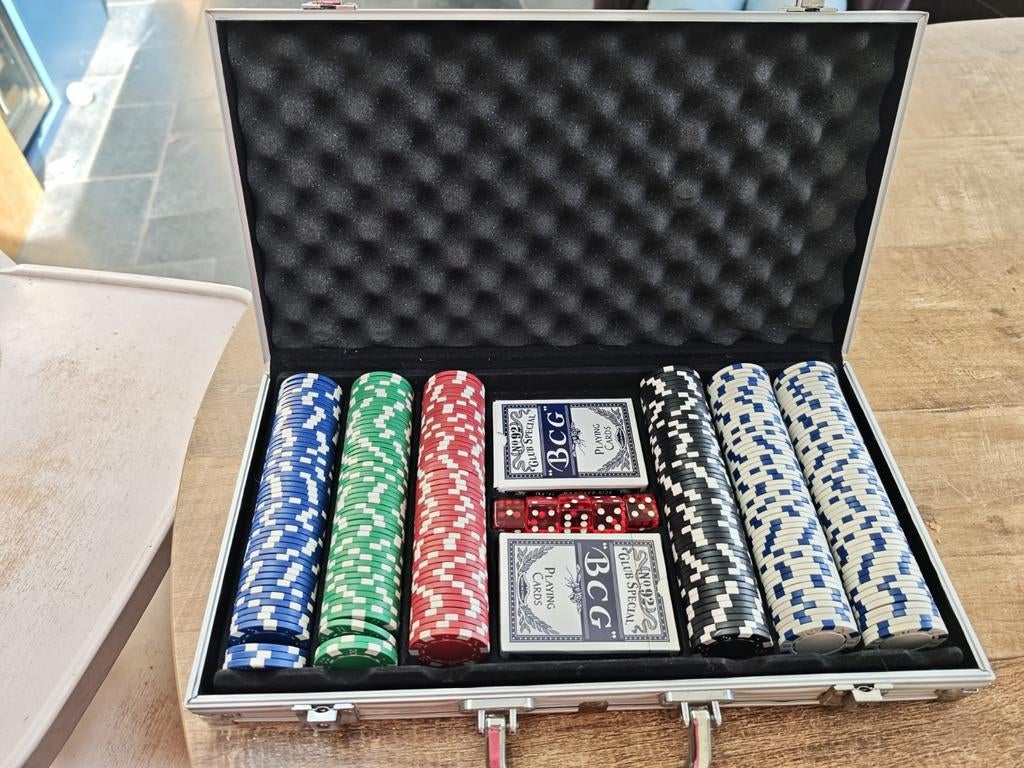 Pokersetje in koffer, Hobby en Vrije tijd, Gezelschapsspellen | Overige, Ophalen of Verzenden