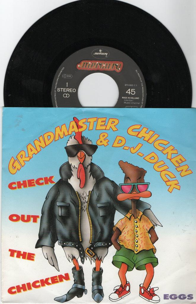 Grandmaster Chicken & D.J. Duck – Check Out The Chicken, 7 inch, Single, Ophalen of Verzenden, Zo goed als nieuw