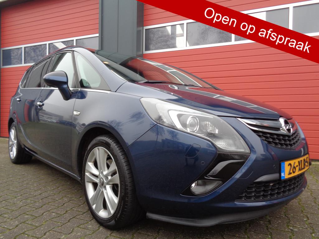 Opel Zafira Tourer 1.4 Cosmo 140PK Automaat Clima Cruise Nav, Auto's, Euro 5, 4 cilinders, Blauw, Zafira