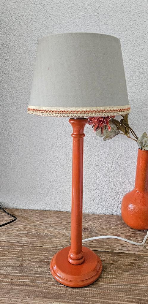 Tafellamp hout, Huis en Inrichting, Lampen | Tafellampen, Ophalen, 50 tot 75 cm, Vintage, Zo goed als nieuw