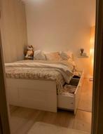 Wit bed met opberglades, Wit, Tweepersoons, Ophalen of Verzenden, Zo goed als nieuw