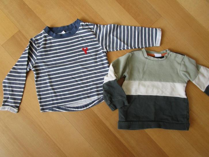 Hema + Zeeman maat 92 - twee sweat truien, Kinderen en Baby's, Kinderkleding | Maat 92, Zo goed als nieuw, Jongen, Trui of Vest