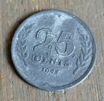 25 Cents 1941 zink, Ophalen of Verzenden, Koningin Wilhelmina, 25 cent, Losse munt