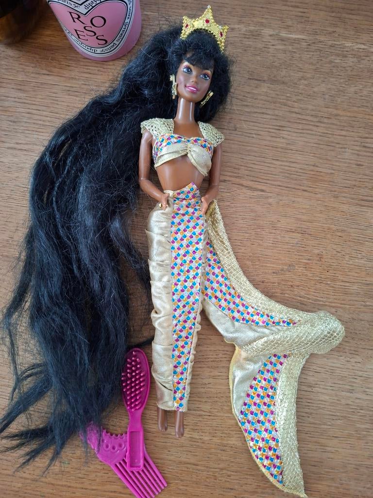 Vintage barbie doll jewel mermaid christie barbie pop, Verzenden, Fashion Doll
