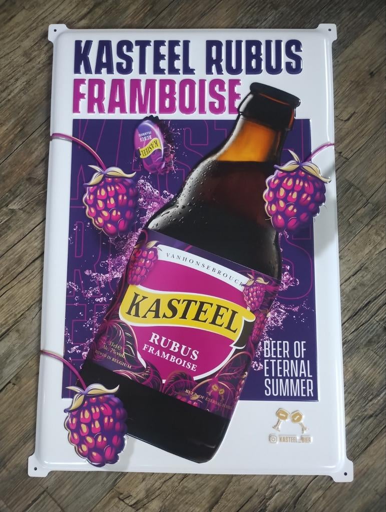 Kasteel bier reclamebord, Ophalen of Verzenden, Nieuw, Reclamebord, Plaat of Schild, Overige merken