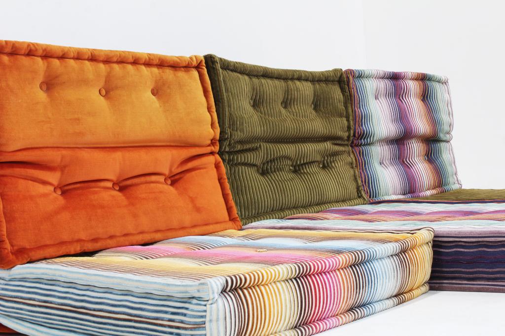 Roche Bobois Mah Jong sofa Missoni design by Hans Hopfer, 250 tot 300 cm, Design, Driepersoons, 75 tot 100 cm
