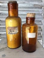 2 Oude Flesjes/Brocante flesjes/Franse flesjes SALE € 10,00, Ophalen of Verzenden