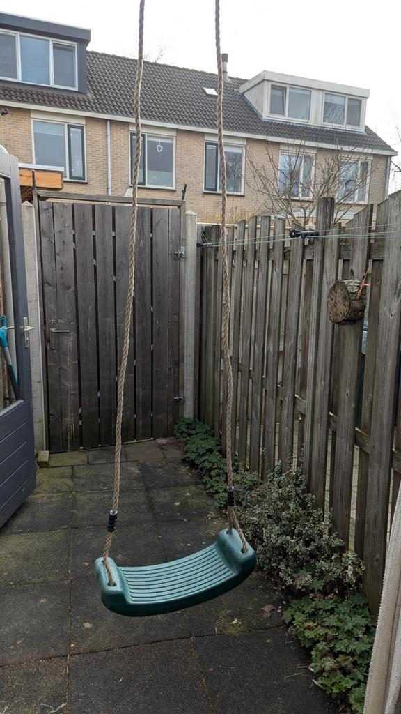 Schommel voor buiten - groen zitje met touwen, Kinderen en Baby's, Speelgoed | Buiten | Los speelgoed, Gebruikt, Ophalen of Verzenden