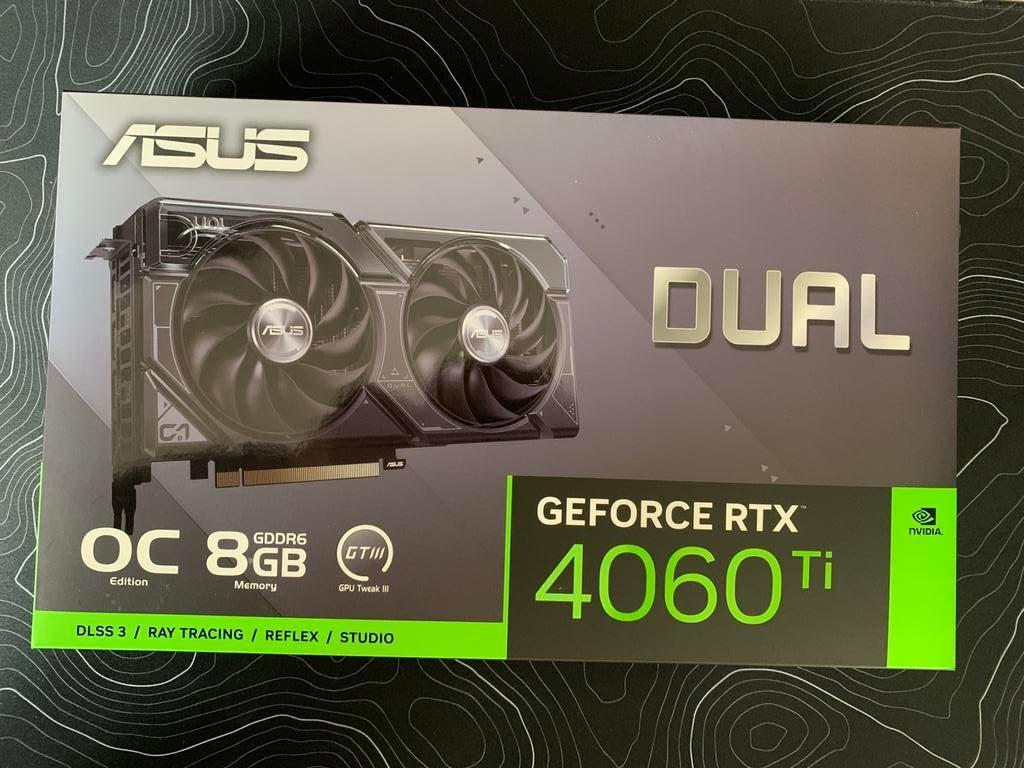 ASUS GEFORCE Rtx 4060 TI 8GB DUAL OC, Computers en Software, Videokaarten, Ophalen of Verzenden, Zo goed als nieuw, GDDR6, PCI-Express 4