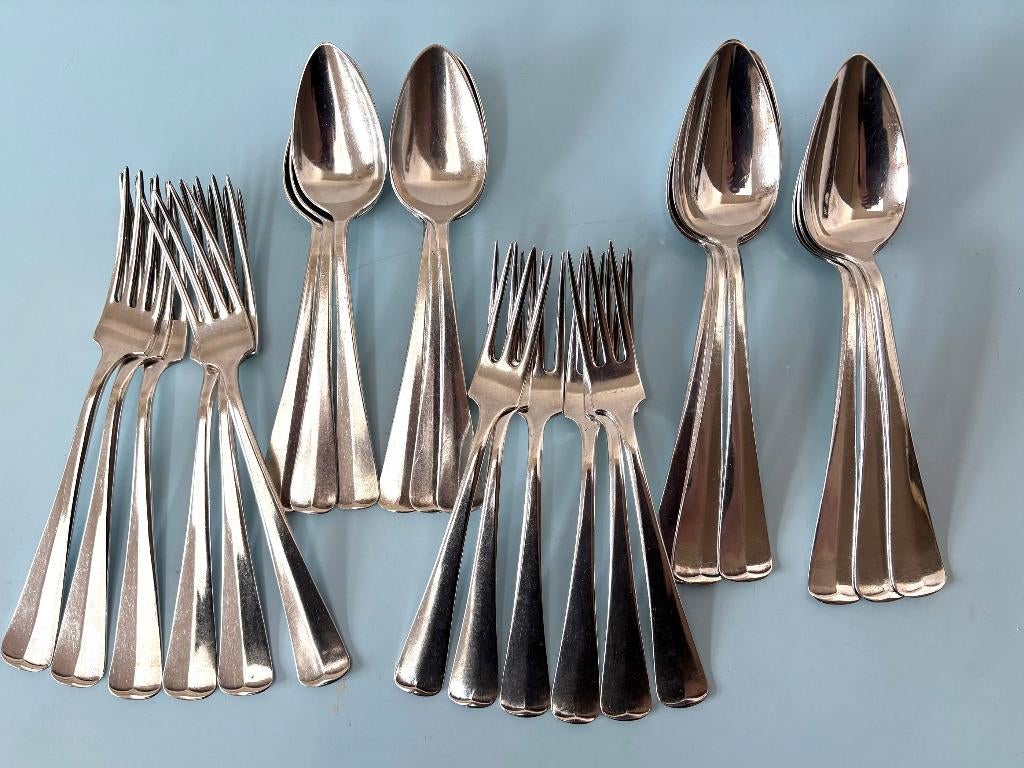 Antieke Gero 90 Haags Lofje bestekdelen, Antiek en Kunst, Antiek | Bestek, Ophalen of Verzenden