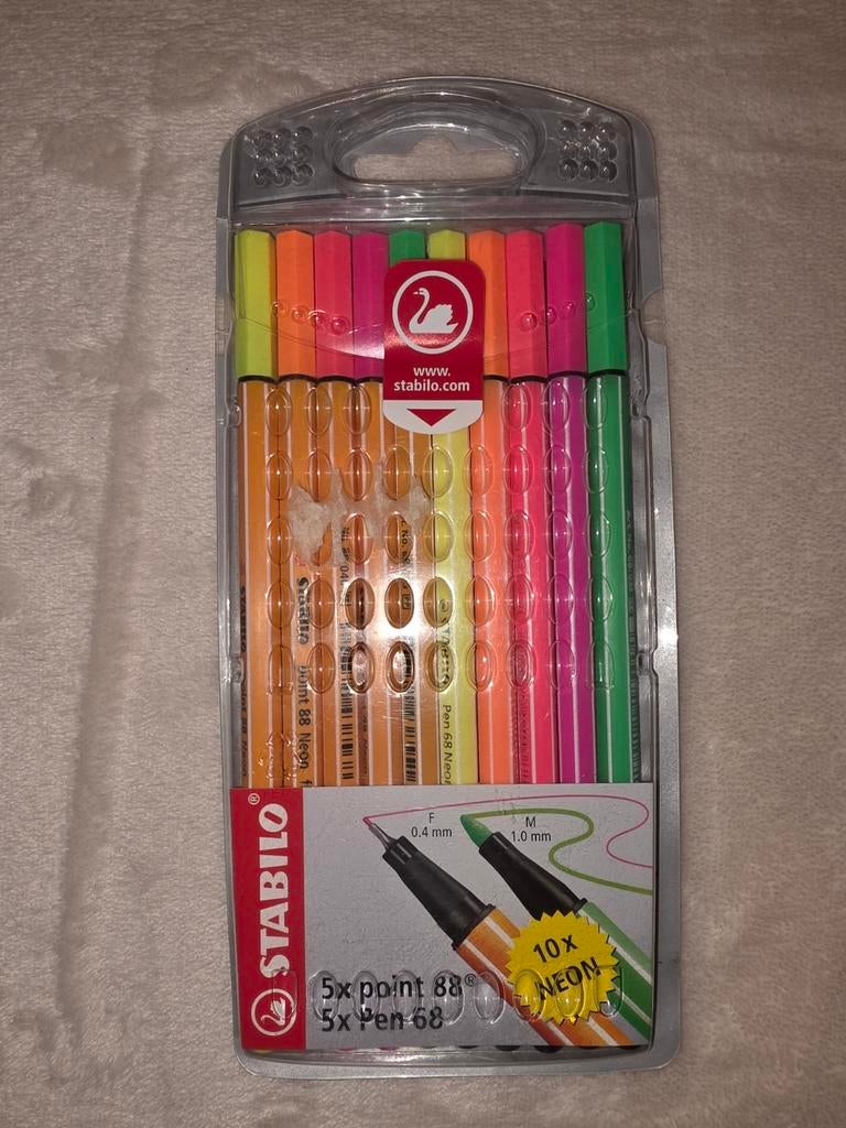 Stabilo fineliners en stiften NEON set, Ophalen of Verzenden
