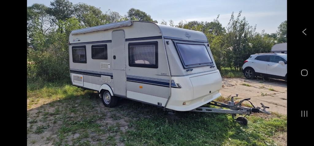 Hobby 460 Classic met airco, voortent en mover - veel nieuw!, Rondzit, Hobby, Airco, Particulier