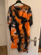 Batik oranje/zwart jurk/tuniek, katoen en linnen, oto 66, Ophalen of Verzenden, Zo goed als nieuw, Overige kleuren, Jurk