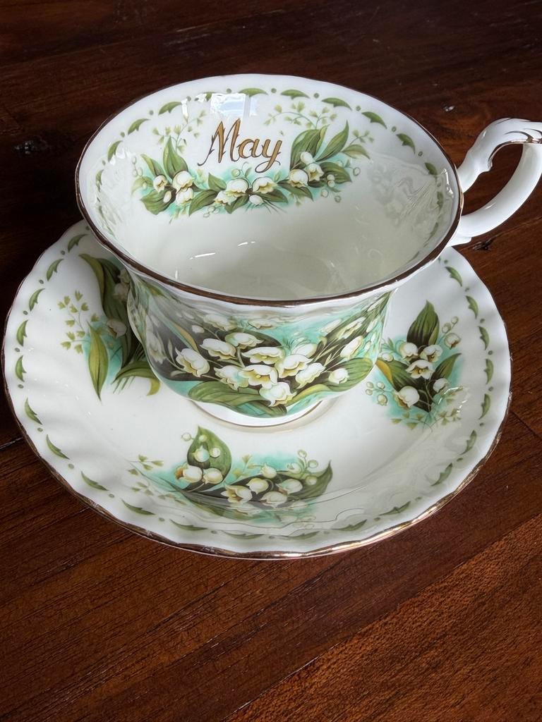 Royal Albert Flower of the Month Mei Lelietje-van-dalen Kop, Ophalen of Verzenden, Zo goed als nieuw, Overige stijlen, Kop(pen) en/of Schotel(s)