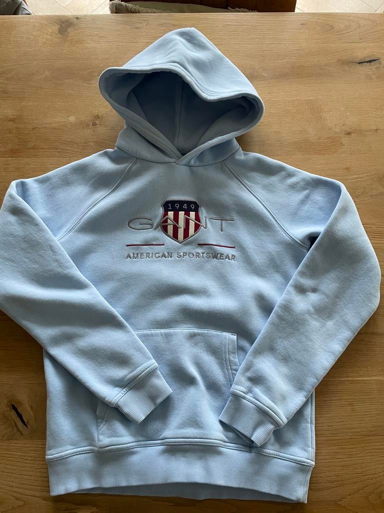 Gant hoodie lichtblauw maat 170 (15 jaar), Kinderen en Baby's, Kinderkleding | Maat 170, Ophalen of Verzenden, Zo goed als nieuw