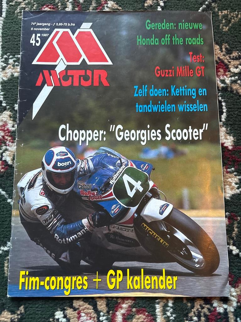 Motor Magazine - 6 november 1987 - Honda, Guzzi, Chopper, Ophalen of Verzenden, Gelezen, Algemeen