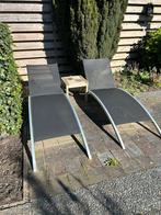 2x Triniti ligbedden - Aluminium en Textileen, Tuin en Terras, Ophalen, Gebruikt, Aluminium, Verstelbaar