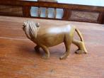 Handgesneden houten leeuw, Antiek en Kunst, Ophalen of Verzenden