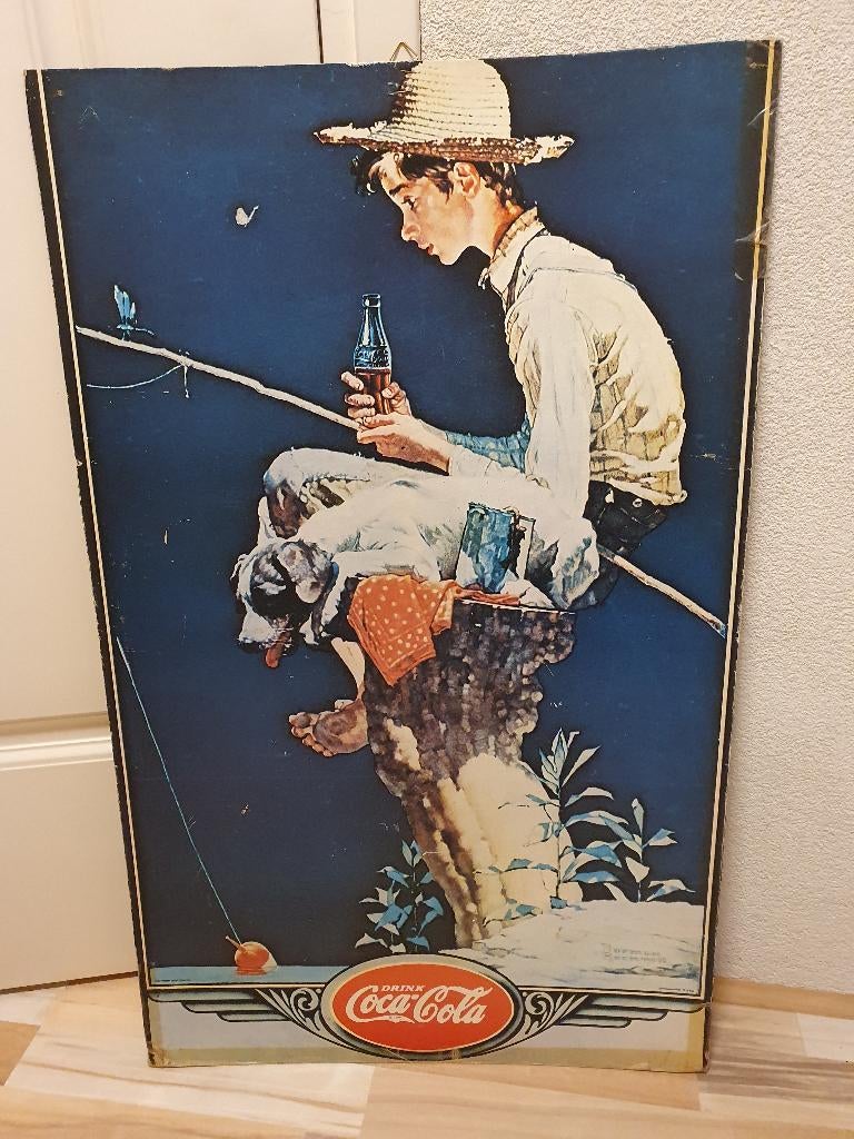 Coca cola reclame van karton, Verzamelen, Merken en Reclamevoorwerpen, Ophalen, Gebruikt, Reclamebord