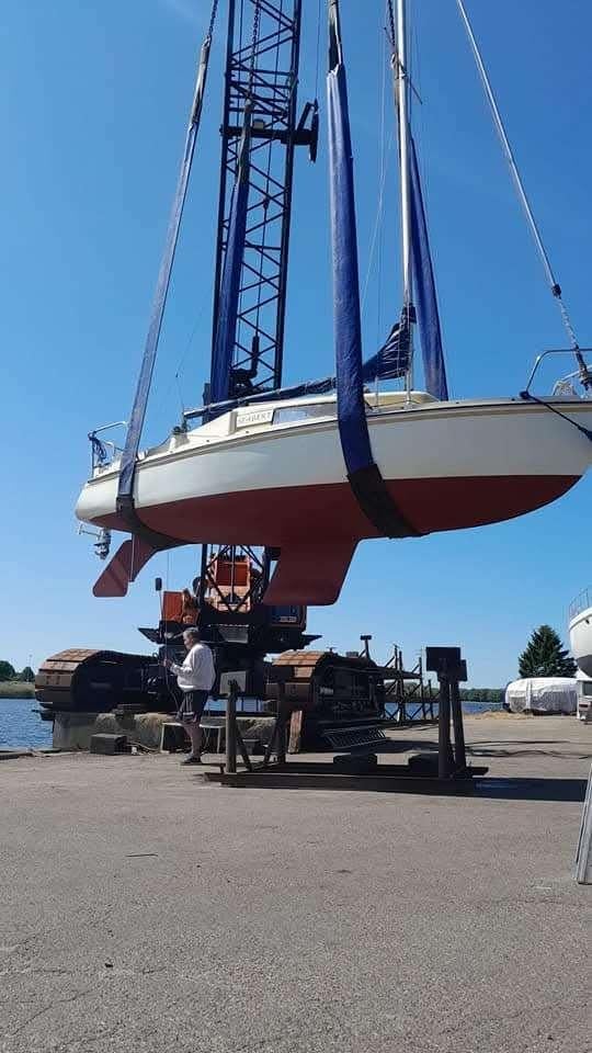 Zeilboot 7 meter met buitenboord motor, Watersport en Boten, Open zeilboten, Ophalen, Gebruikt, 6 meter of meer, Overige typen