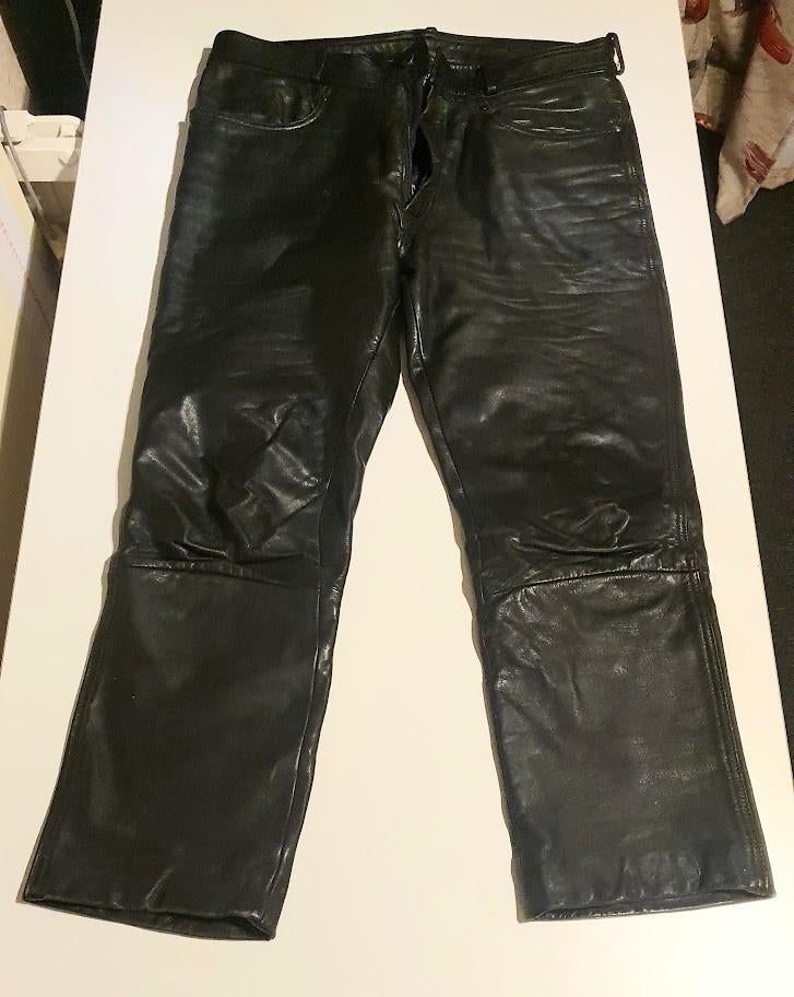 Vintage Leren motorbroeken, Motoren, Ophalen of Verzenden, Tweedehands, Heren, Broek | leer