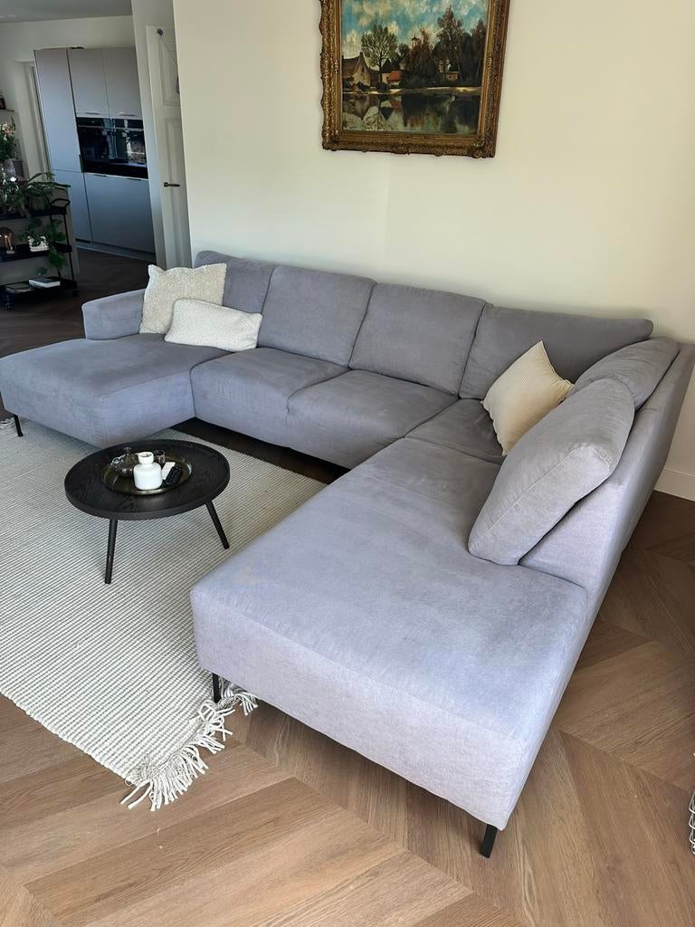 Hoekbank Haco grijs 3 meter breed, Ophalen, Gebruikt, Hoekbank, 300 cm of meer