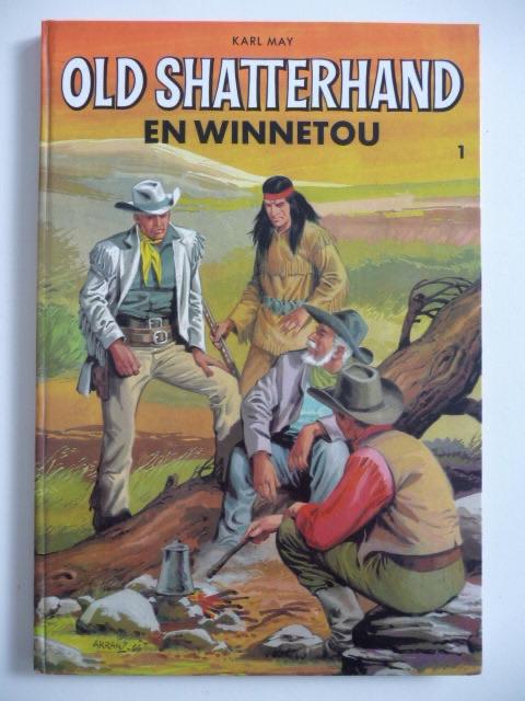 stripboek OLD SHATTERHAND EN WINNETOU deel 1 - 1966, Boeken, Stripboeken, Gelezen, Dr. Karl May, Eén stripboek, Ophalen of Verzenden
