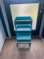 Ikea trolley Raskog turqoise prima staat, Ophalen, Zo goed als nieuw