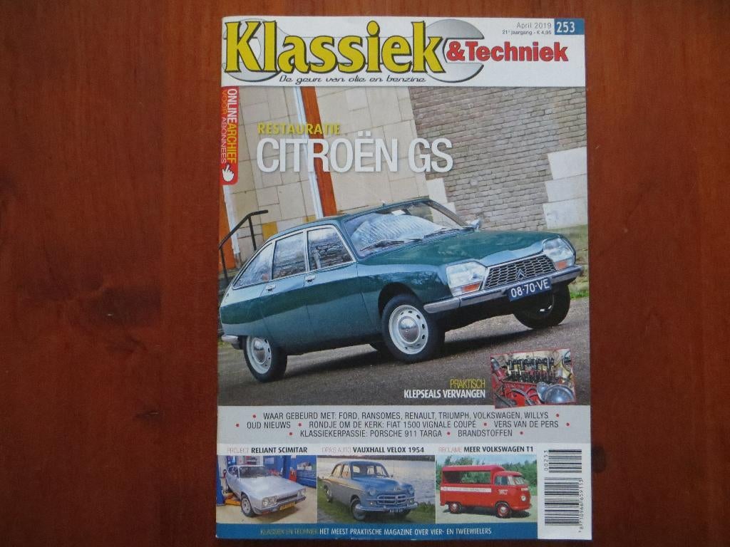 Klassiek & Techniek 253 Citroën GS 1972, Reliant Scimitar, Ophalen of Verzenden, Nieuw, Citroën
