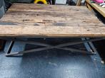 Salontafel wagonhout, Ophalen of Verzenden, Zo goed als nieuw, Rechthoekig