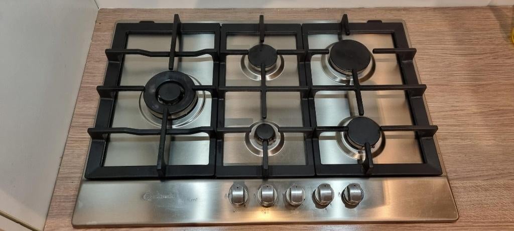 Bauknecht 5-pits Gaskookplaat 73 cm, Witgoed en Apparatuur, Kookplaten, Ophalen, Gebruikt, Inbouw, Gas
