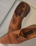 Leren herenveterschoen cognac mt 42 zgan, Ophalen of Verzenden, Zo goed als nieuw